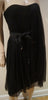 MACHKA Designer Black Bandeau Boned Bodice Tie Waist Evening Cocktail Dress UK12