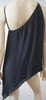 MASON Women's Black 100% Silk Strappy Sleeveless Asymmetrical Hemline Top 8 UK12