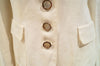 SALVATORE FERRAGAMO Women's Cream 100% Linen Collared Formal Blazer Jacket M