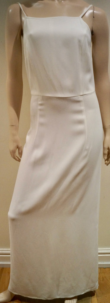 COSTUME NATIONAL Winter White Strappy Sleeveless Full Length Maxi Dress 42 UK10