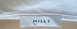 MILLY Women's White Tencel & Linen Square Neckline Sleeveless Cami Vest Top M