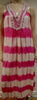 ELIZABETH HURLEY BEACH Pink & White Silk Tie Dye Sleeveless Beaded Maxi Dress S