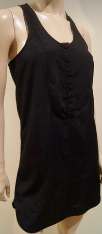 STELLA McCARTNEY Made In Italy Black Sleeveless Draped Fabric Jumpsuit 42 UK12