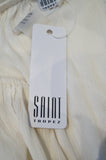 SAINT TROPEZ Winter White Off Shoulder 3/4 Sleeve Cover-Up Beach Dress S BNWT