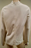 CALVIN KLEIN COLLECTION Winter White High Neck Jersey Stretch Sweater Top 8/44