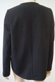 CARVEN Black Round Neck Cropped Front Long Sleeve Formal Blazer Jacket FR38 UK10