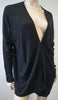 SNOBBY SHEEP Women's Black Silk & Cashmere Knitted Open Front Cardigan IT46 UK14
