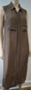 T ALEXANDER WANG Brown 100% Silk Collared Sleeveless Summer Midi Shirt Dress S