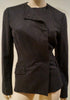 VIONNET PARIS Charcoal Grey Wool Double Breasted Formal Fitted Blazer Jacket 12