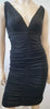 MR CAT By ISABEL DE PEDRO Black Plunge V Neck LBD Wiggle Bodycon Evening Dress