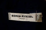SONIA RYKIEL Blue Fleece Wool & Angora Scoop Neck Jumper Sweater Top FR40 UK12