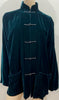 SHANGHAI TANG Emerald Green Plush Velvet Mandarin Collar Silk Lined Jacket UK12