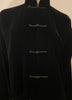 SHANGHAI TANG Black Plush Velvet High Mandarin Collar Silk Lined Jacket UK12