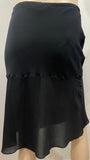 LOLITA LEMPICKA PARIS Black Silk Blend Elasticated Waist Sheer Overlay Skirt UK12