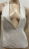 GARETH PUGH White Halter Plunge V Neck Neck Backless Sleeveless Top 42 UK10 BNWT