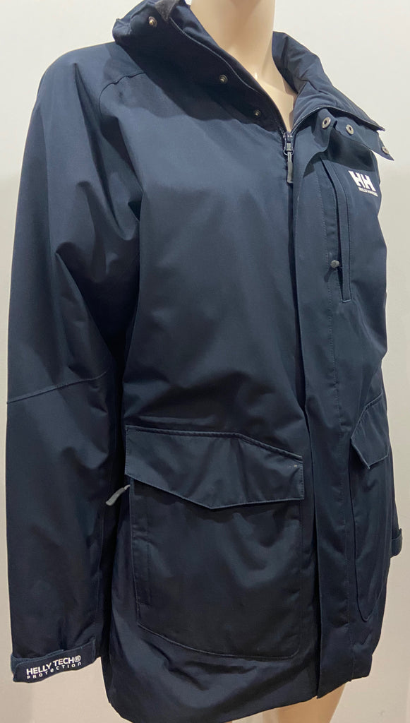 HELLY HANSEN Menswear Navy Blue TECH PROTECTION High Neckline Parka Jacket M