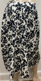 JIL SANDER Black White Floral Print Floral Print Long Length Maxi Skirt 42 UK8