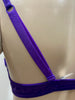 COTTON CLUB Purple Silk Blend Cream Lace Underwired Balconette Bra 36B BNWT