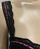 AGENT PROVOCATEUR Black Cotton Pink Polka Dot Underwire Balconette Bra 34D