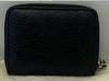 GLORIA ORTIZ Black Pebbled Leather Zip Fastened Coin & Card Slot Purse Wallet