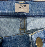 SEVEN FOR ALL MANKIND Blue Cotton Denim EMERSON Slim Boyfriend Jeans Pants Sz:24