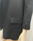 ALL SAINTS Black 2 PC Tailored Open Front Blazer Jacket & Capri Trouser Suit