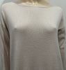FABIANA FILIPPI Cream Wool Cashmere Blend Scoop Neck Long Jumper Sweater Top M