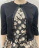 CAROLINA HERRERA Black Cream Sleeveless Dress With Matching Cardigan UK6 XS