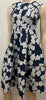 CAROLINA HERRERA Navy & White Floral Print Dress With Matching Cardigan UK6 XS