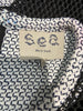 SEA NEW YORK Multi Colour Floral Print Short Sleeve Textured Fabric Top US2 UK8