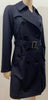 COMME DES GARCONS X H&M Midnight Navy Blue Wool Belted Lined Trench Coat 36 UK10