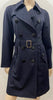COMME DES GARCONS X H&M Midnight Navy Blue Wool Belted Lined Trench Coat 36 UK10