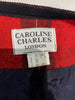 CAROLINE CHARLES Red Tartan Check Padded Shoulder Boxy Blazer Jacket UK10