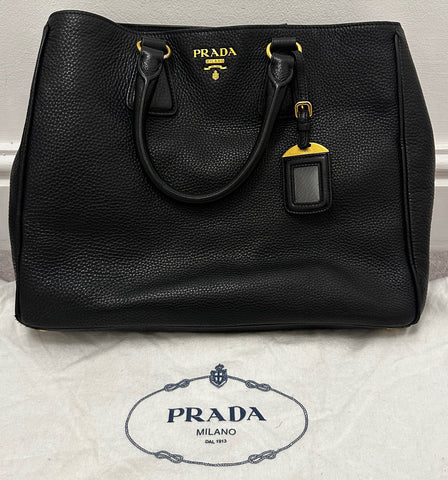 PRADA Made In Italy Women's Tan Camel Leather Silk Lined Fringed Gloves Sz:7.5