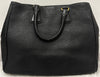 PRADA Black Pebbled Leather Gold Tone Detail Large Tote Shoulder Bag w Dust Bag