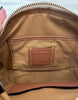 COACH Cream Oval Pebbled Leather Zip Fastened Shoulder Bag / Clutch w Dust Bag