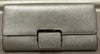 MICHAEL KORS Silver Metallic Leather Branded Detachable Shoulder Clutch Bag