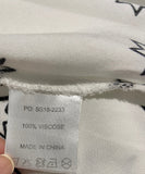 HUSH White & Black Star Print Round Neck Sleeveless A-Line Midi Maxi Dress UK8
