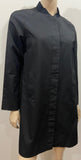 COS Black Cotton Round Neck Button Fastened Long Sleeve Mesh Lined Jacket Coat 8