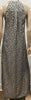 JIGSAW White & Charcoal 100% Silk V Neck Sleeveless Long Length Maxi Dress XS