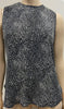 EQUIPMENT FEMME Black & White 100% Silk Abstract Print Speckled Vest Top S/P
