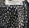 EQUIPMENT FEMME Black & White 100% Silk Abstract Print Speckled Vest Top S/P