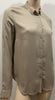 AMERICAN VINTAGE Women's Beige Taupe Collared Long Sleeve Blouse Shirt Top S
