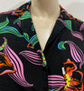 LEVI'S Black Multi Colour Hawai Tropical Floral Print Short Sleeve Blouse Shirt