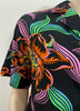 LEVI'S Black Multi Colour Hawai Tropical Floral Print Short Sleeve Blouse Shirt