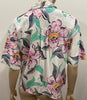 LEVI'S White Multi Colour Hawai Tropical Floral Print Short Sleeve Blouse Shirt