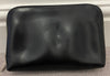 KESSLORD PARIS Made In France Black Matte Sheen Leather Zipper Clutch Purse Bag