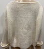 AMERICAN VINTAGE Cream Wool Mohair Blend Chunky Rib Knit Jumper Sweater M/L