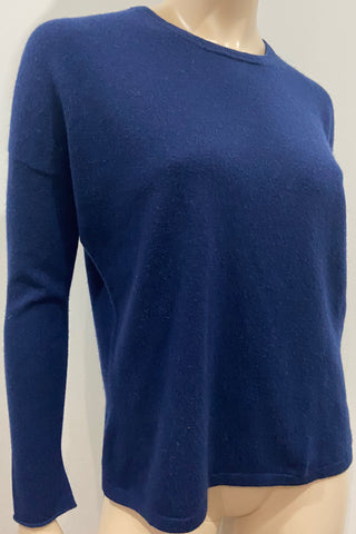 SPORTMAX CODE Cream Round Neck Long Sleeve Fluffy Knit Jumper Sweater Top M