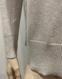 ALL SAINTS Cream Beige Cashmere CHAR Long Sleeve Knitwear Jumper Sweater XS